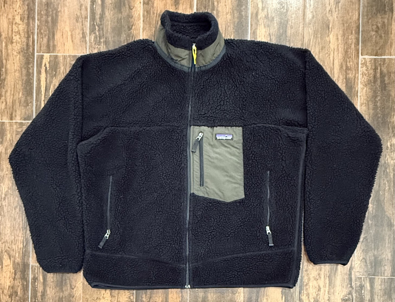 Chaqueta Patagonia Para Hombre Clásica Retro-X Cremallera Completa Negra Talla L STY23055