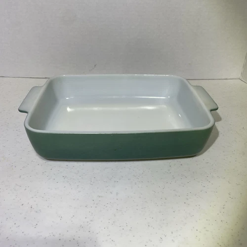 Vtg Pyrex Heinz Promo Baking Dish 507-B Sea Foam Green Rectangle Ovenware 9”x7”