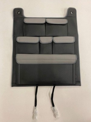 For VW T5 & T5.1 Transporter Double Back Seat Organizer   Black with Grey Lids |