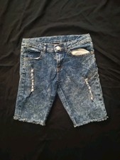 Red Love Girls Denim Distressed Shorts