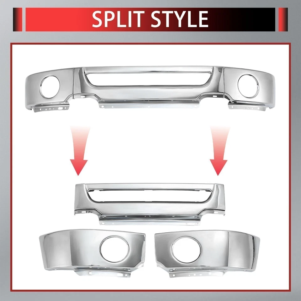 Barra frontal inferior cromada del parachoques para Ford F-150/Lincoln Mark LT mejorada Foto 2 de 4