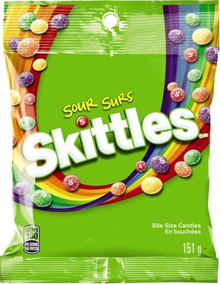 SKITTLES SOUR 5.7 OZ PEG BAG