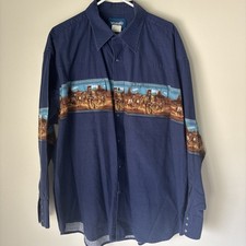 Vintage 90's Wrangler Pearl Snap Button Western Shirt Size XXL 2X Brushhopper