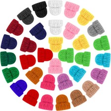EBOOT 96 Pieces Mini Christmas Knit Hats Craft Knitting Hats Doll Craft Hat Chri