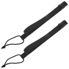 2 Pcs Snowboard Leash Binding Strap Straps Black Cord Lightweight