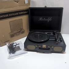 Vinyl Record Player 3-Speed Bluetooth Suitcase Portable Turntable with Speakers