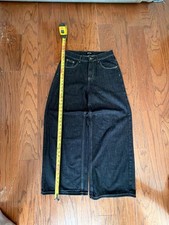 Disperal Wide Leg Dark Wash Denim Jeans
