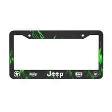 Jeep Wrangler 2 Pack Aluminum Waterproof License Plate Frame Black