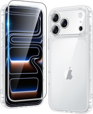 for Iphone 17 Pro Case: Clear Military Grade Drop Protection anti Yellowing Cell