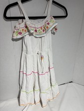 JONA MICHELLE GIRLS FIESTA FLOUNCE OFF SHOULDER FLORAL EMBROIDERY DRESS 8