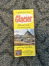 Vintage 1952 Burlington Route Brochure - Glacier National Park