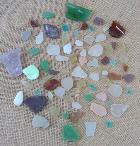 LOT 3 of Genuine Sea Glass from lifetime collection Cape Cod and Maine beaches.