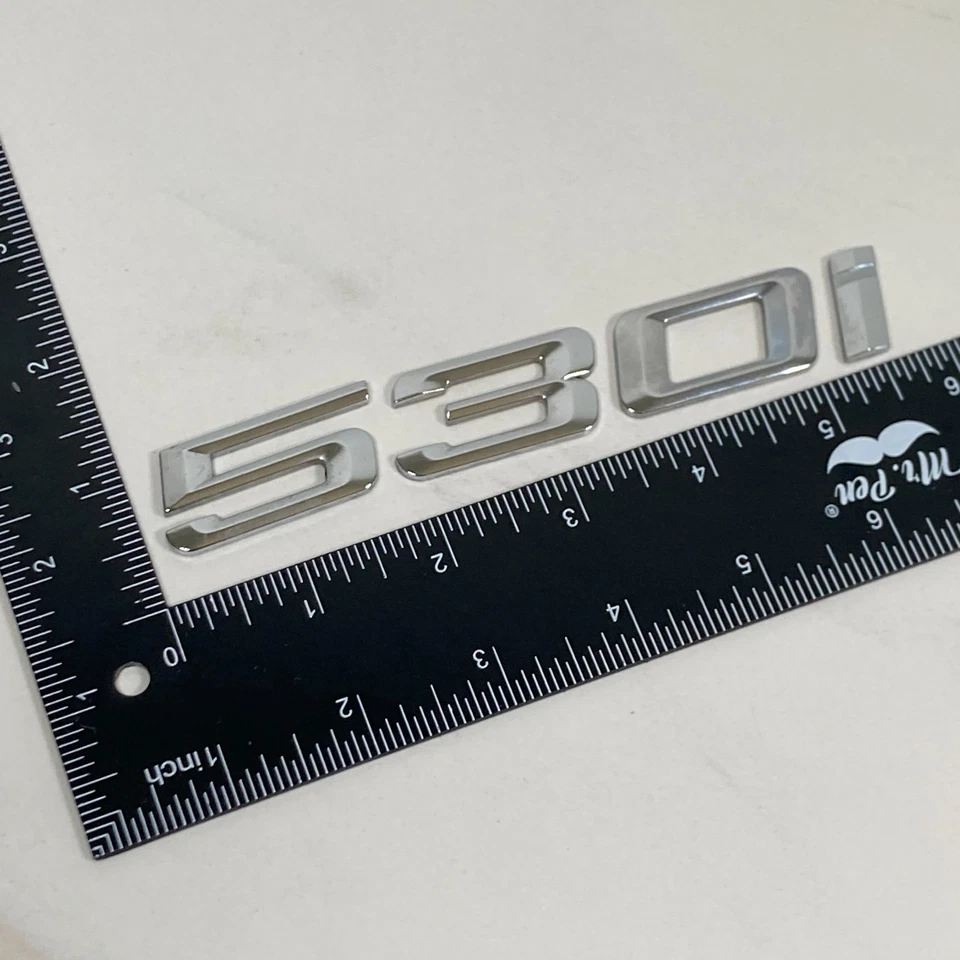 BMW 530i 2001-2007 emblema logotipo letras números maletero trasero B3375 cromo Foto 2 de 4
