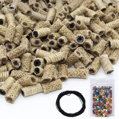 Fun-Weevz 300 Hemp Beads and 600 Terracotta Spacer Beads DIY Jewelry Making Kit