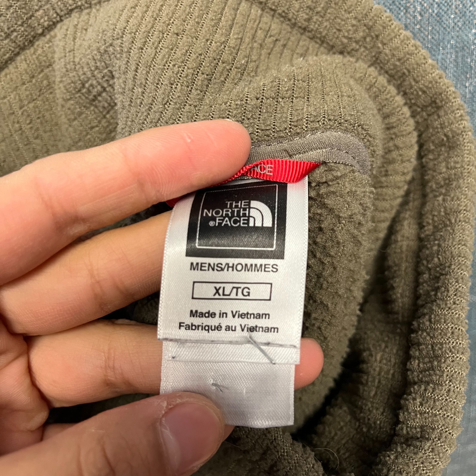 The North Face Men's 1/4 Zip Pullover Size XL Brown Waffle Textured FleeceJacket thumbnail 12