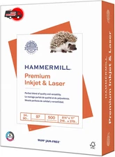 Hammermill Premium Inkjet & Laser Multipurpose Copy Paper, 24lb Copy Paper, 8.5
