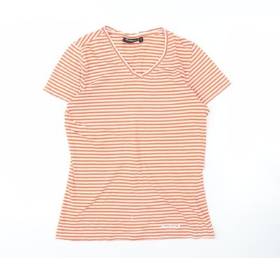 Peter Storm orangefarbenes gestreiftes Damen-T-Shirt Größe 12