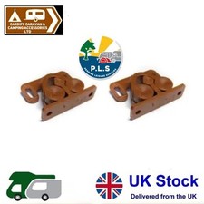 Double Brown Roller Caravan Motorhome Campervan Cupboard Locker Catch