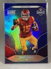 Drake London 2022 Panini Score Draft Showcase Blue Holo Rookie /35 Atlanta (RC)