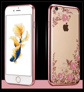 Luxury Crystal Tpu Diamond Soft Plating Case Cover For Iphone 5s