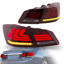 Pair LED Tail Light For 2013-2015 Honda Accord Plug and Play w/Sequential Singal