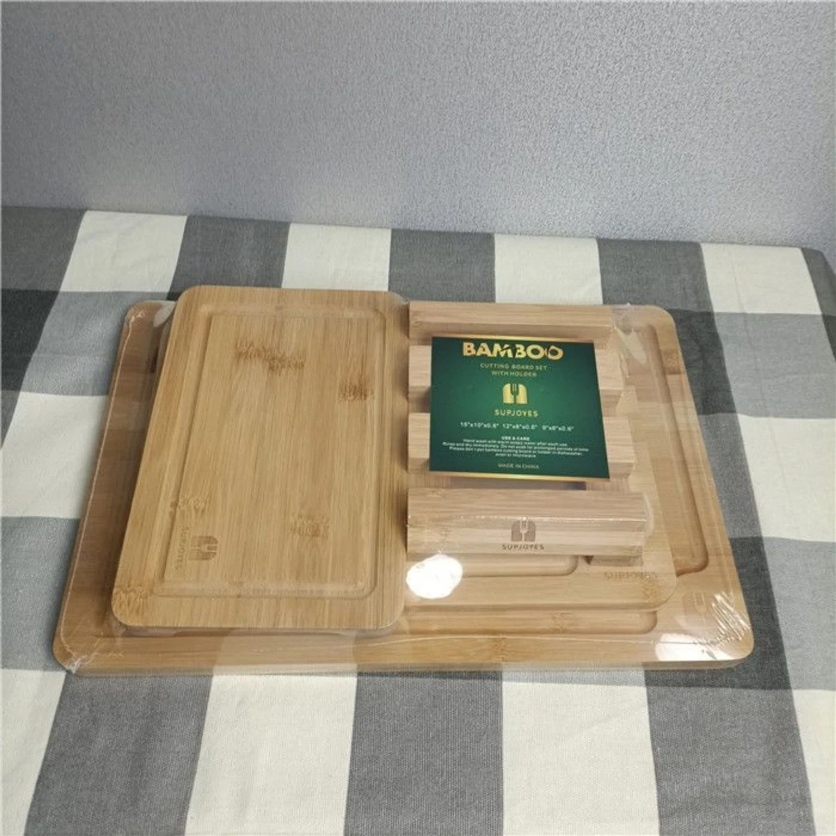 Wooden Chopping Board Set With Stand