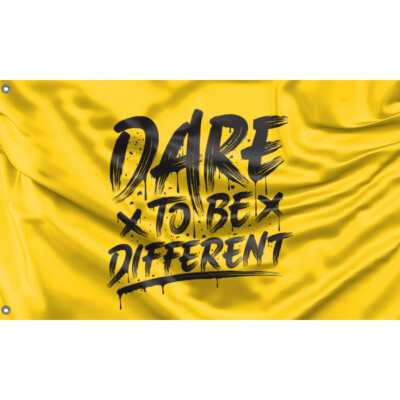 Dare To Be Different Flagge einzigartiges Design, 3x5 Fuß / 90x150 cm Größe EU Made