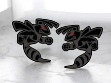 Hornet Badges Emblem BEE Red Eye, (2) BADGES, Fender Angry Agressive
