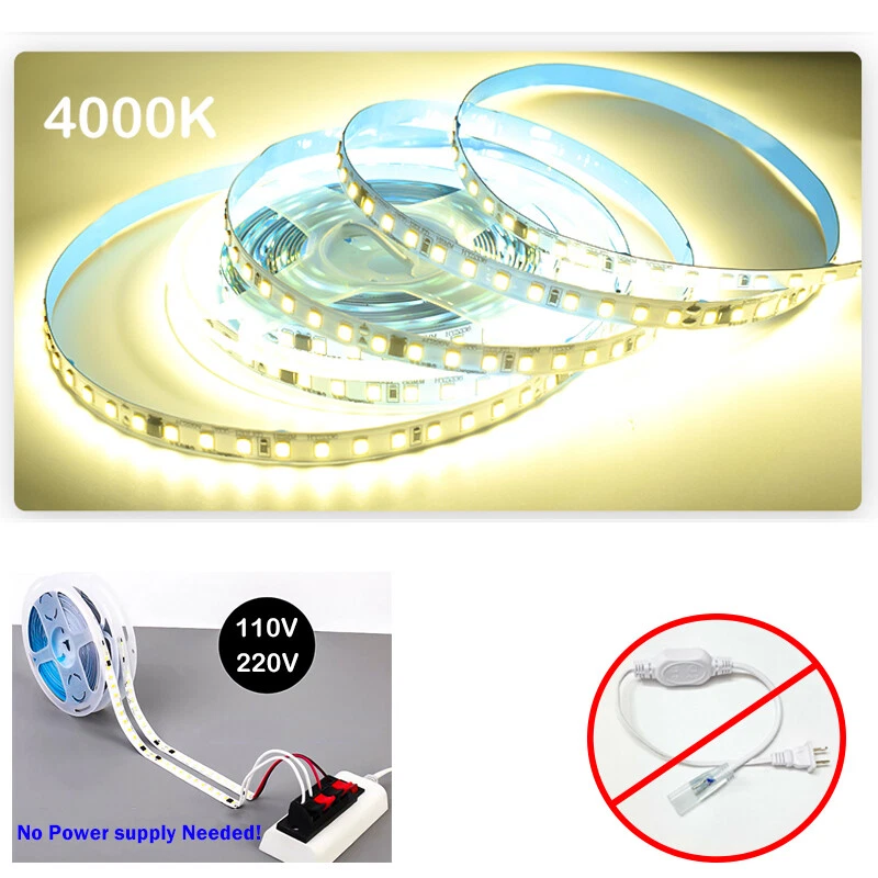 110V LED Neon Strip Lights LED Tape, No Transformer Needed, Natural White 4000K
Opens in a new windo