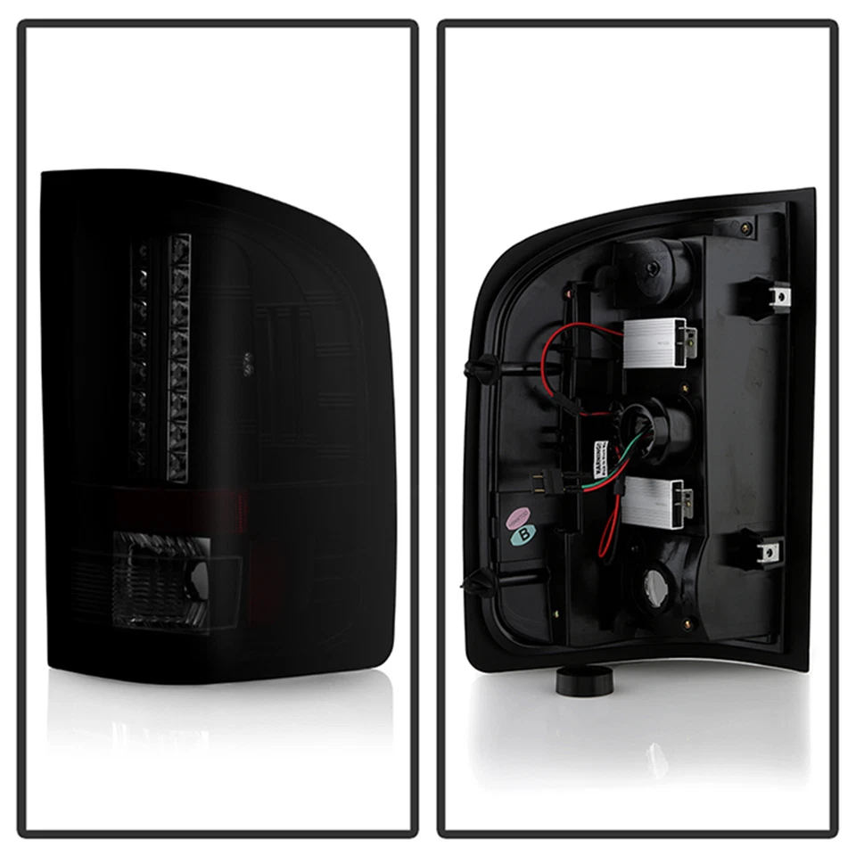 Spyder LED Tail Light Pair Black Smoke For Chevy Silverado & GMC Sierra 3500HD - Image 3 of 4