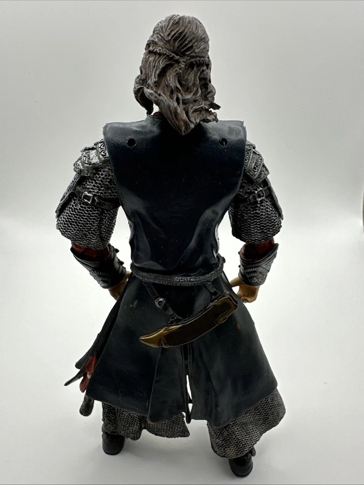 Lote de 2 figuras de acción vintage de El Señor de los Anillos KING THEODEN y Aragón LOTR ToyBiz Foto 4 de 4