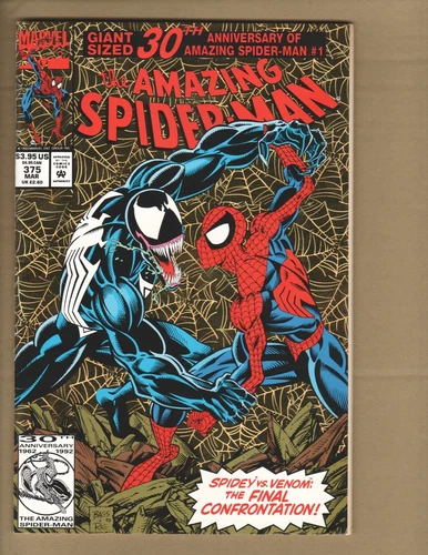 Amazing Spider-Man #375, VF, 1993, Marvel, Venom, Anniversary Issue