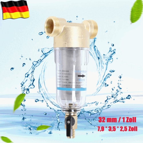 Rückspülfilter 304 Edelstahl Vorfilter Wasserfilter mit Befestigungsschnalle