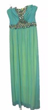 Vintage Y2K Prom Dress Maxi Gown Empire Beaded Ombre 90S Mesh Fairy Mermaid 9. U