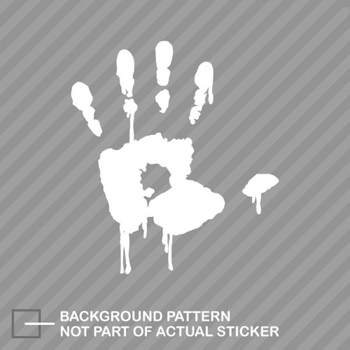 Bloody Handprint Vinyl Decal - Halloween Sticker For Car, Window, Wall - Pick Your Size & Color