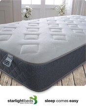 Image of 3ft Single Spring Mattress | Memory Fibre Layer | Diamond Pattern 90cm x 190cm