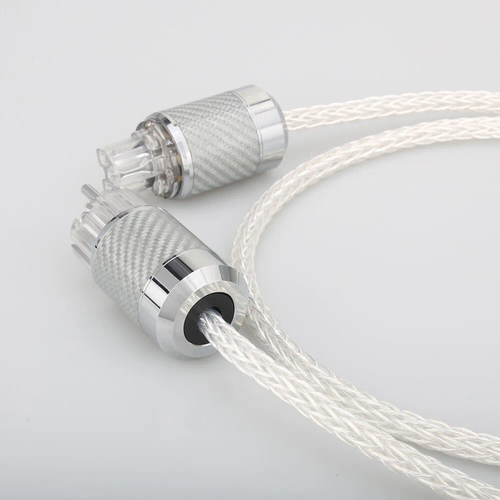 15 AWG OCC versilbertes Audio Netzkabel US EU Schuko Stecker AC Hauptversorgungskabel