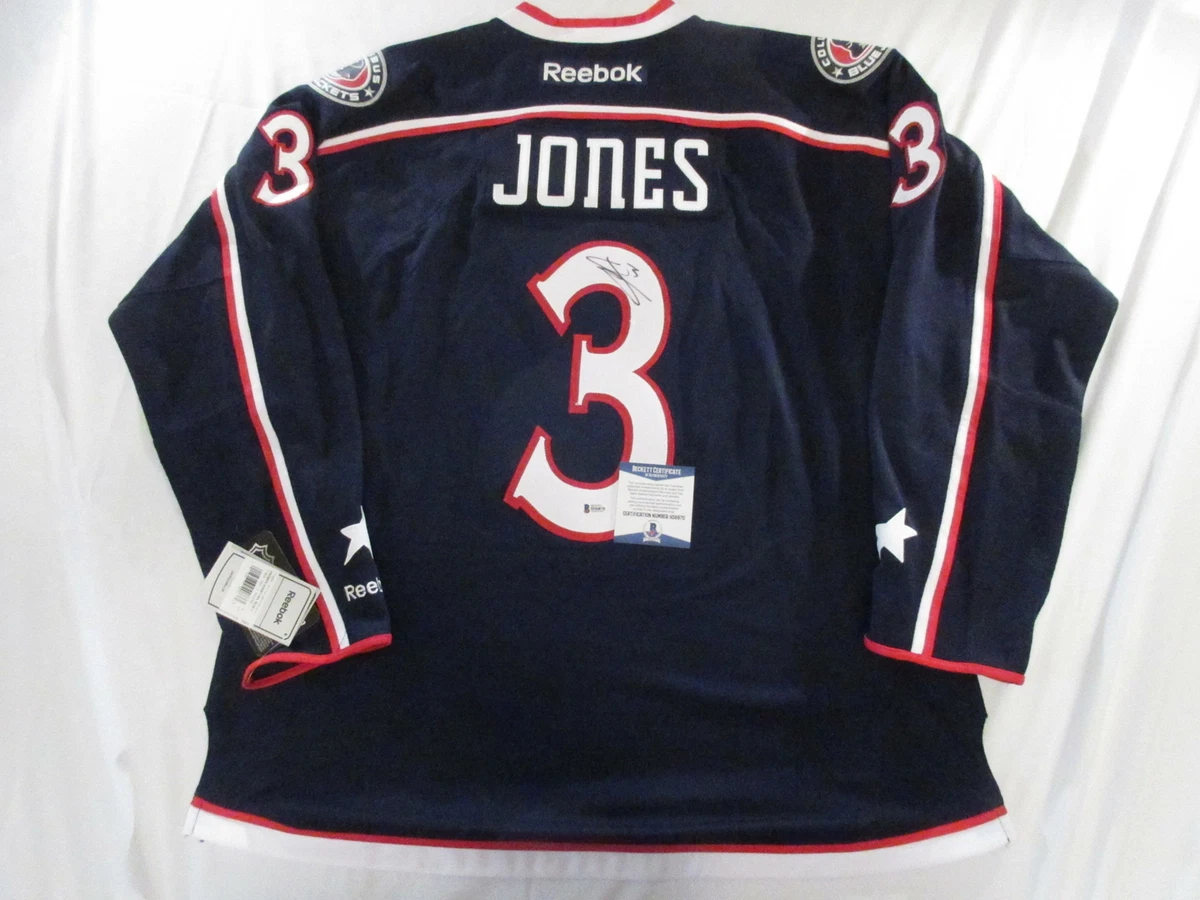 Columbus Blue Jackets hockey jersey worn by Seth Jones