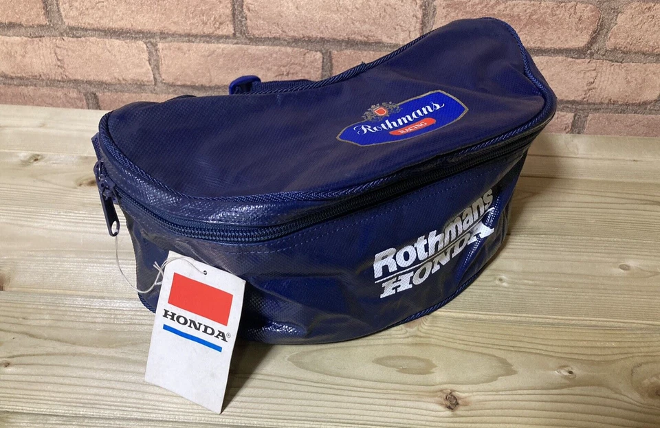 Bolso de cintura vintage Rothmans Honda Racing Team bolsa azul motocicleta sin usar Foto 2 de 4
