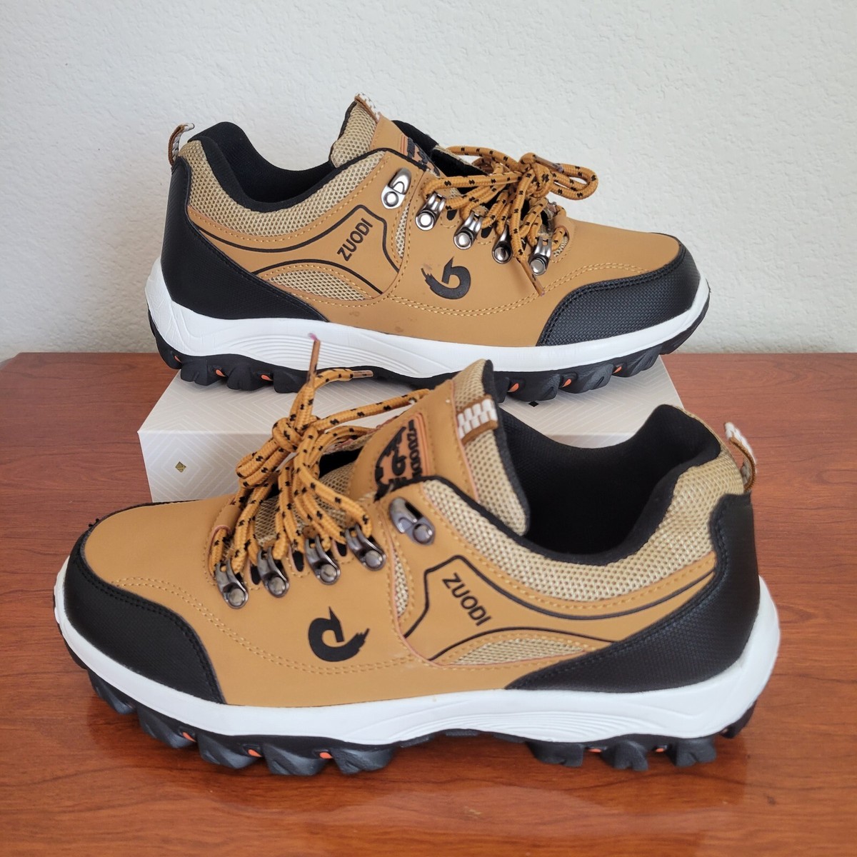 ZUODI Men's Skid Resistant Lightweight Outdoor Hiking Shoes Size 9