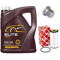 MotoröL Set 5W40 5 Liter + ÖLfilter + ÖLablassschraube FüR Audi A5 1.8 170 PS