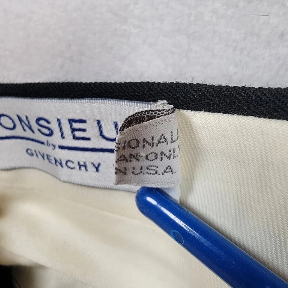 Pantalones de lana plisados de colección Monsieur by Givenchy para hombre talla 36R negros preppy corpcore Foto 3 de 4