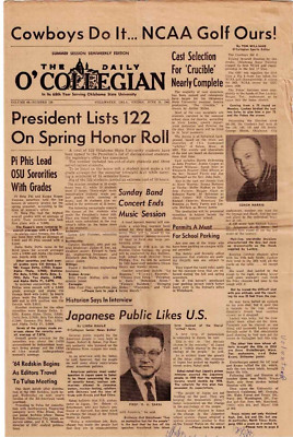 Oklahoma State OSU Daily O'Collegian Newspaper June 21 1963 Edition Golf NCAA