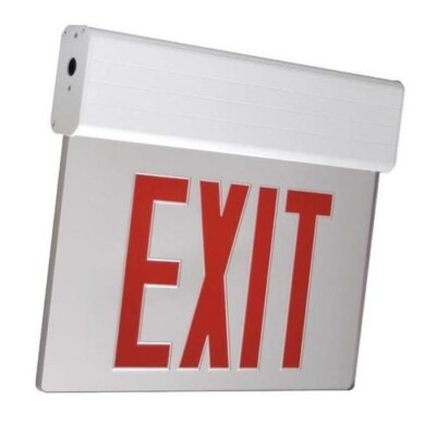 Edge-Lit Acrylic Exit Sign Red Single Face ELXTEU X1