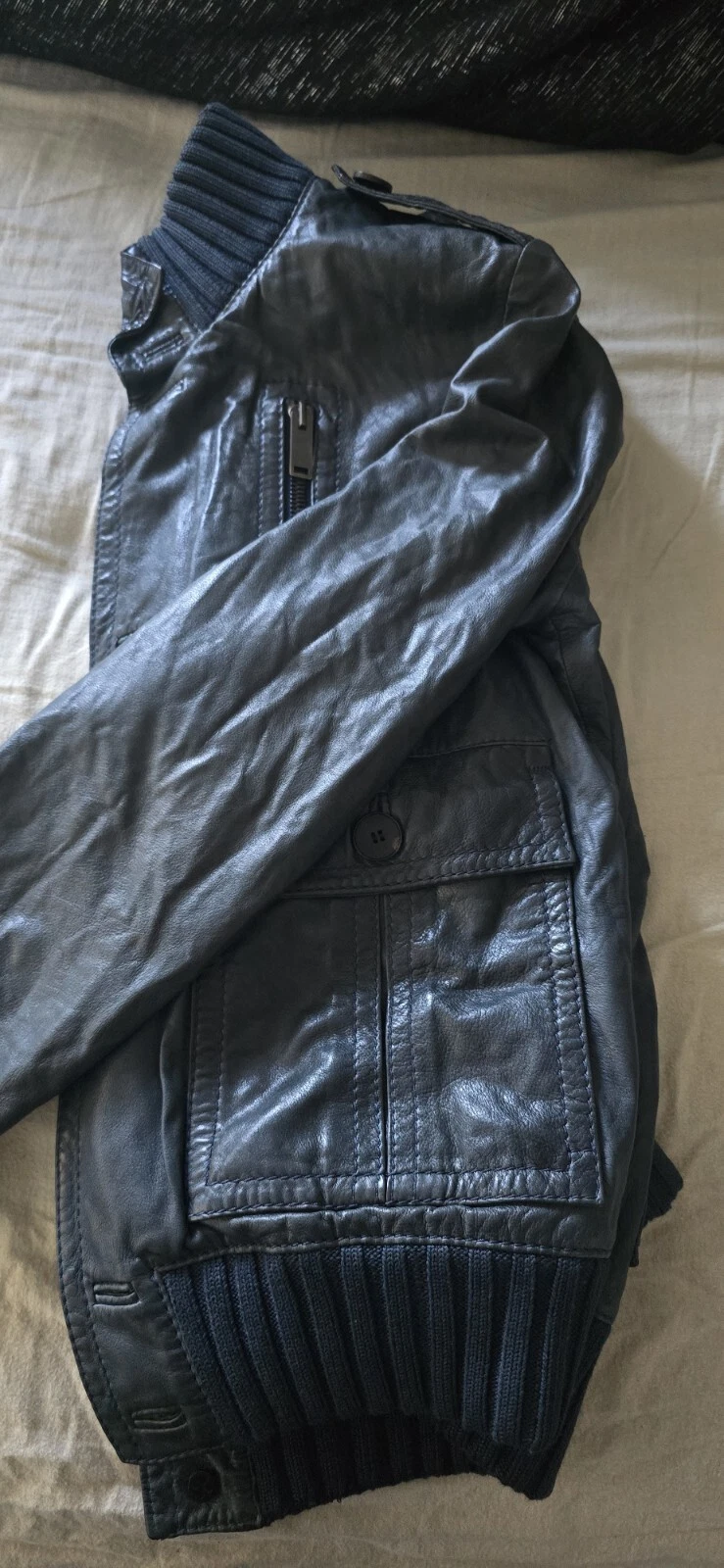 Gucci Tom Ford Epoca Giacca di Pelle Navigatore Taglia 50.