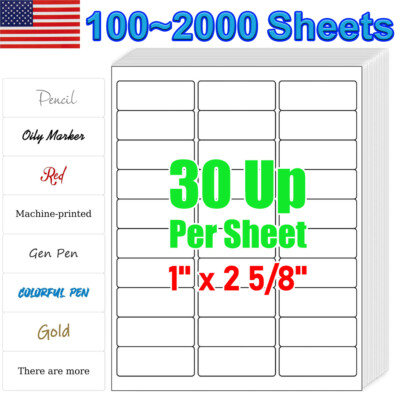 600 Shipping Labels, 2 Labels Per Sheet - Inkjet & Laser - , Paypal - Foto 7