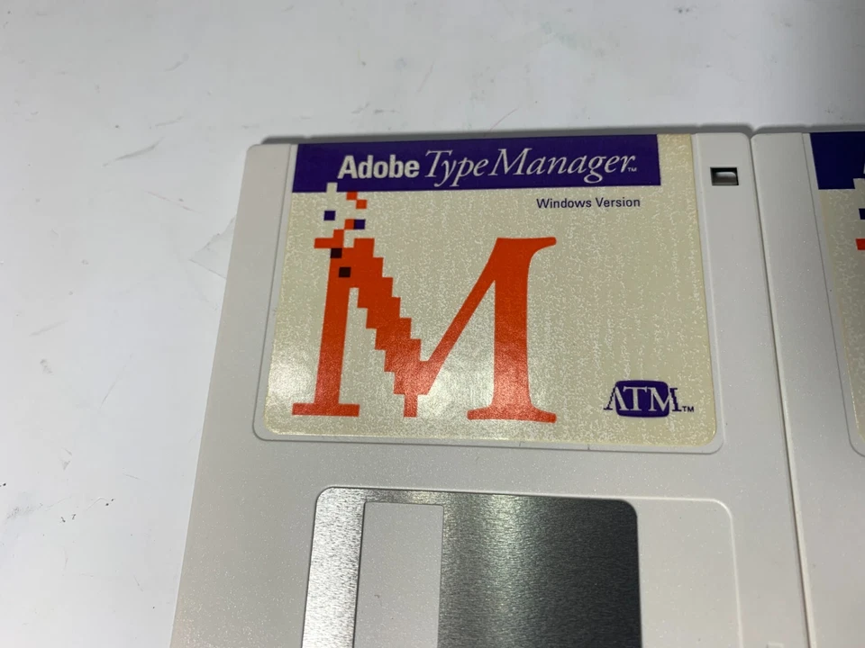 ADOBE TYPE MANAGER 1.1 - 2 FLOPPY DISK: WINDOWS VERSION / FONTS DISK - Immagine 2 di 4
