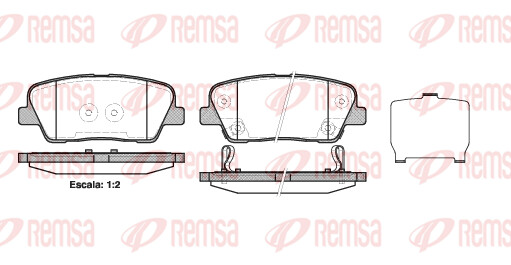 Remsa BremsbeläGe Bremsbelegsatz Hinten FüR KIA Sorento II Hyundai Santa-image