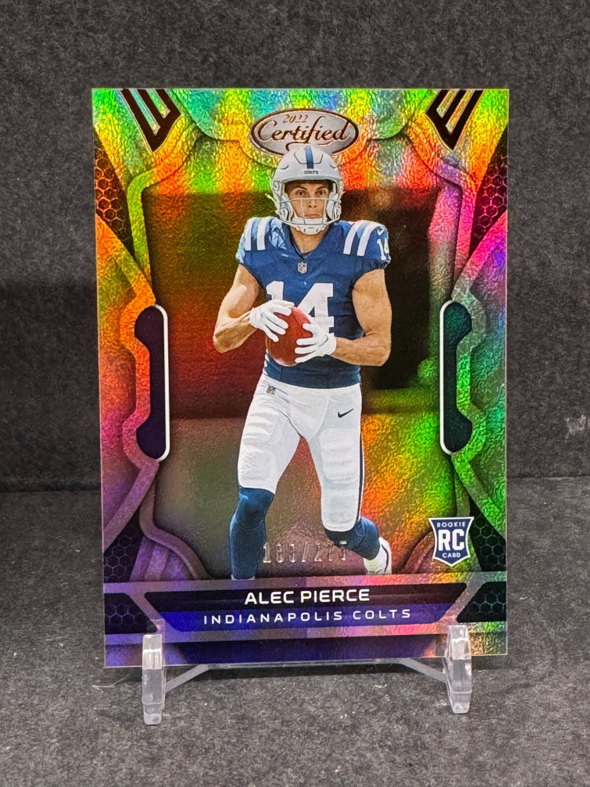 Alec Pierce 2022 Certified Mirror Bronze #136 Rookie SP Colts /275