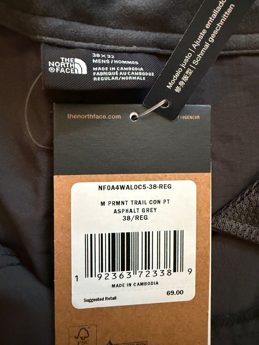 The North Face Paramount Trail Convertible Pants Asphalt Grey 40 R